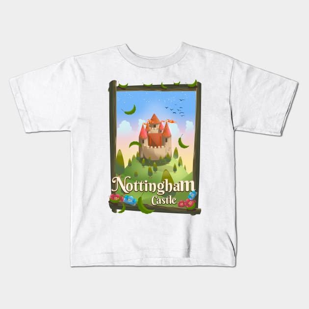 nottingham castle Kids T-Shirt by nickemporium1